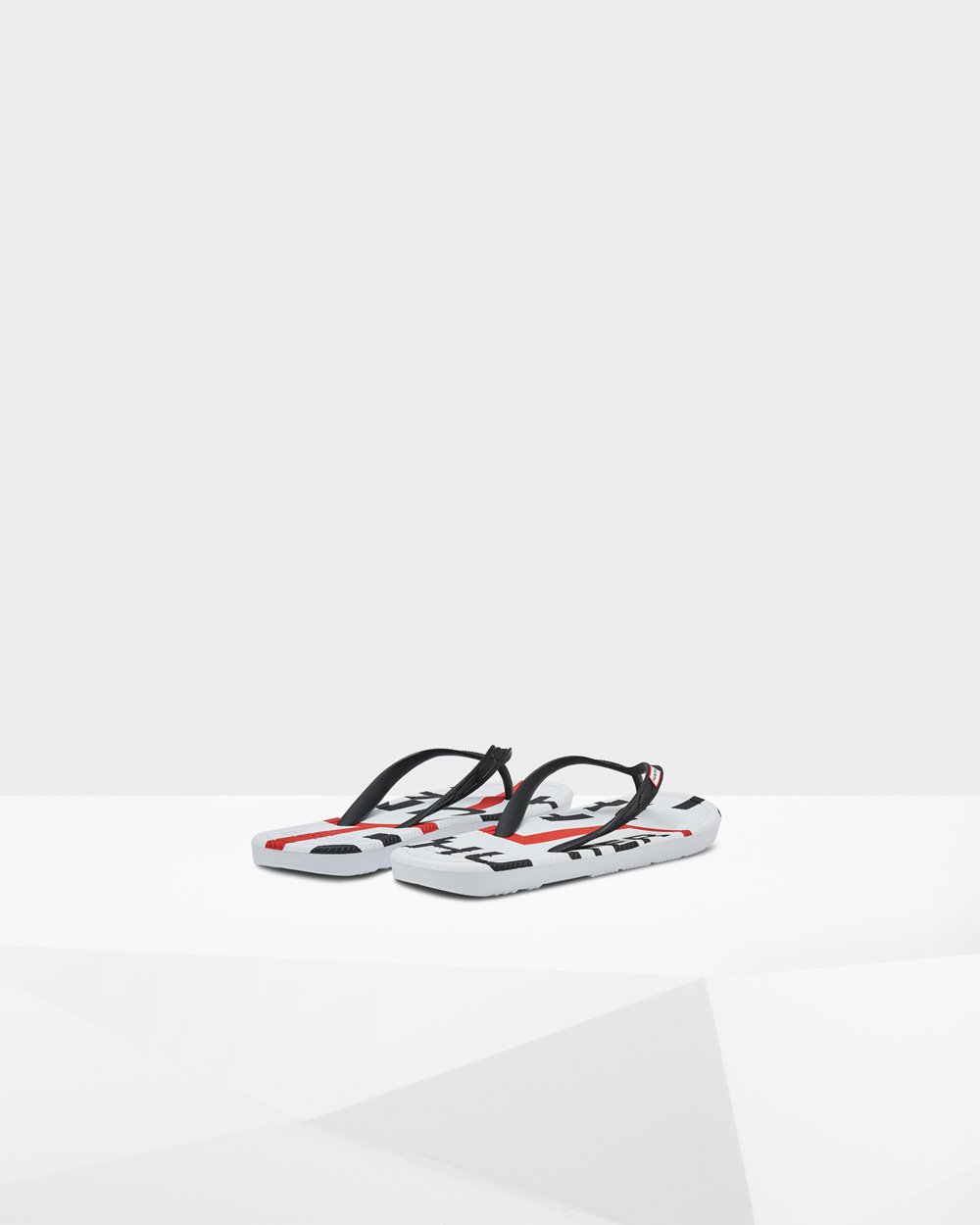 Women Hunter Original Exploded Logo | Flip Flops Black | NZ-24506-NZWX